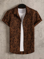 [Printed Design – Not Textured] New Men's Solid Color Casual Jacquard Shirt - Mixed colors