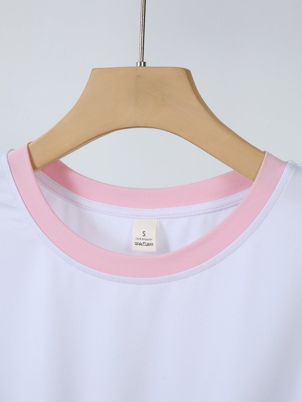 Women'S Round Neck Short-Sleeved T-Shirt Casual Women'S Clothing, Contrasting Color Striped Sleeve Design, "Harry Potter" Cartoon Sticker Style Pattern Print, Short-Sleeved Women'S Top Summer, Soft And Comfortable Short-Sleeved - pink color