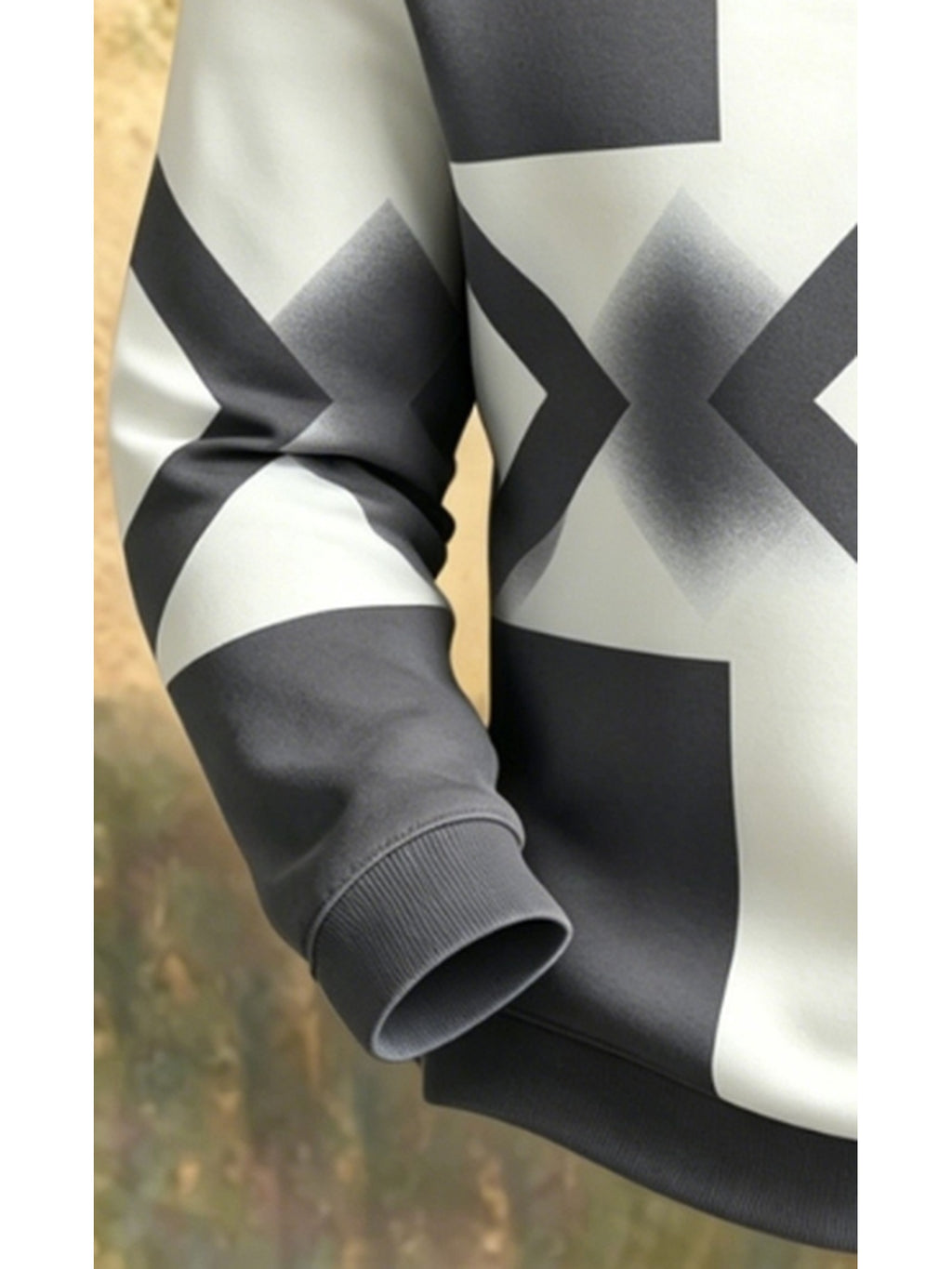 Men'S Autumn Winter Polo Zipper Sweatshirt, Men'S Trendy New Half-Zip POLO Sweatshirt, American Retro Geometric Color-Block Print, High Quality And Durable, Machine Washable, Essential for Daily Casual Gatherings And Outdoors - Mixed Color 1