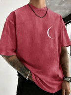 2026 Summer Trendy T-Shirt, Pure Washed Distressed, Double-Sided Print Loose Fit, Comfortable Breathable Sports Outdoor Unisex Short Sleeve - Red