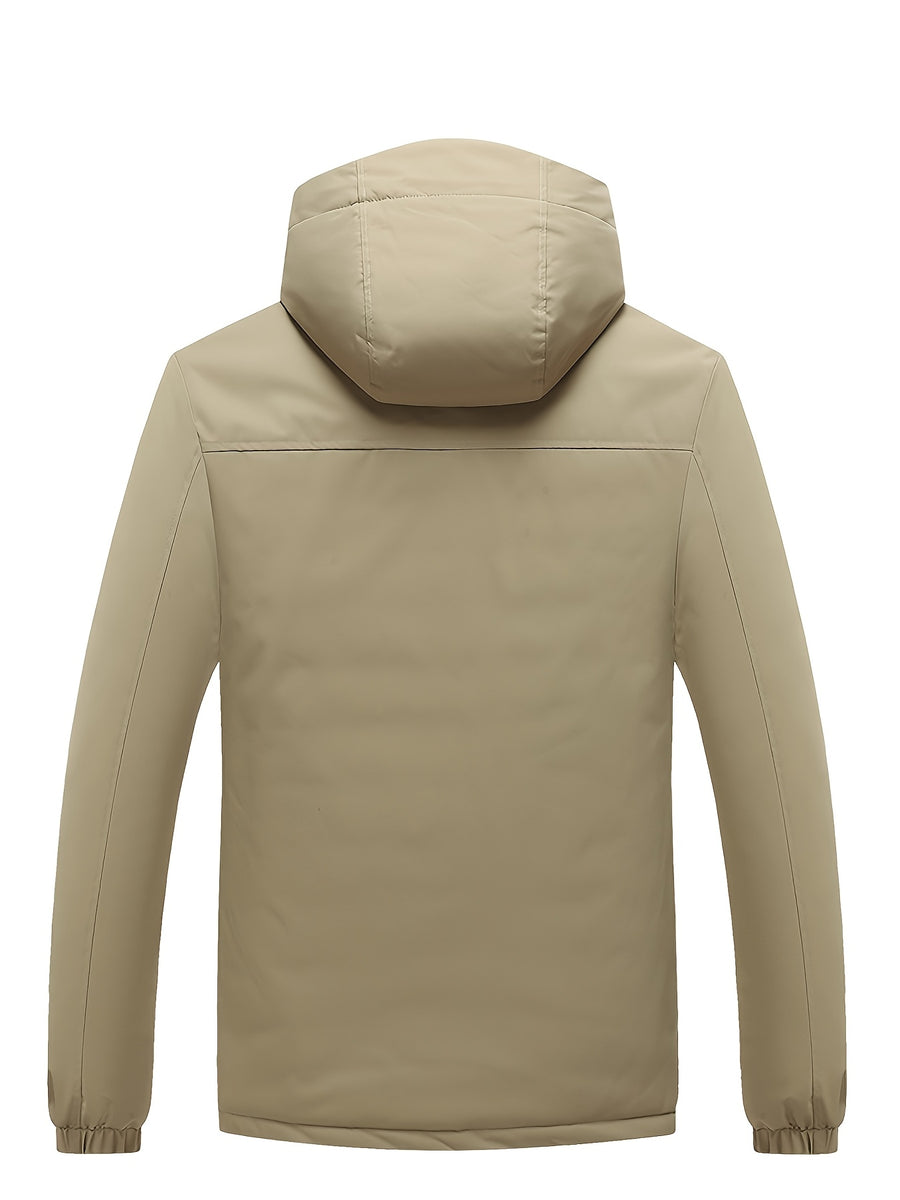 2025 New Heavy Jacket Autumn Winter Thick Warm Direction Very Thick Coat Men'S Fashion Hooded Cold-Proof Jacket Multi-Pocket Outdoor Activity Top in Stock - Khaki