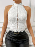 Women'S Stylish Tank Top - Beige
