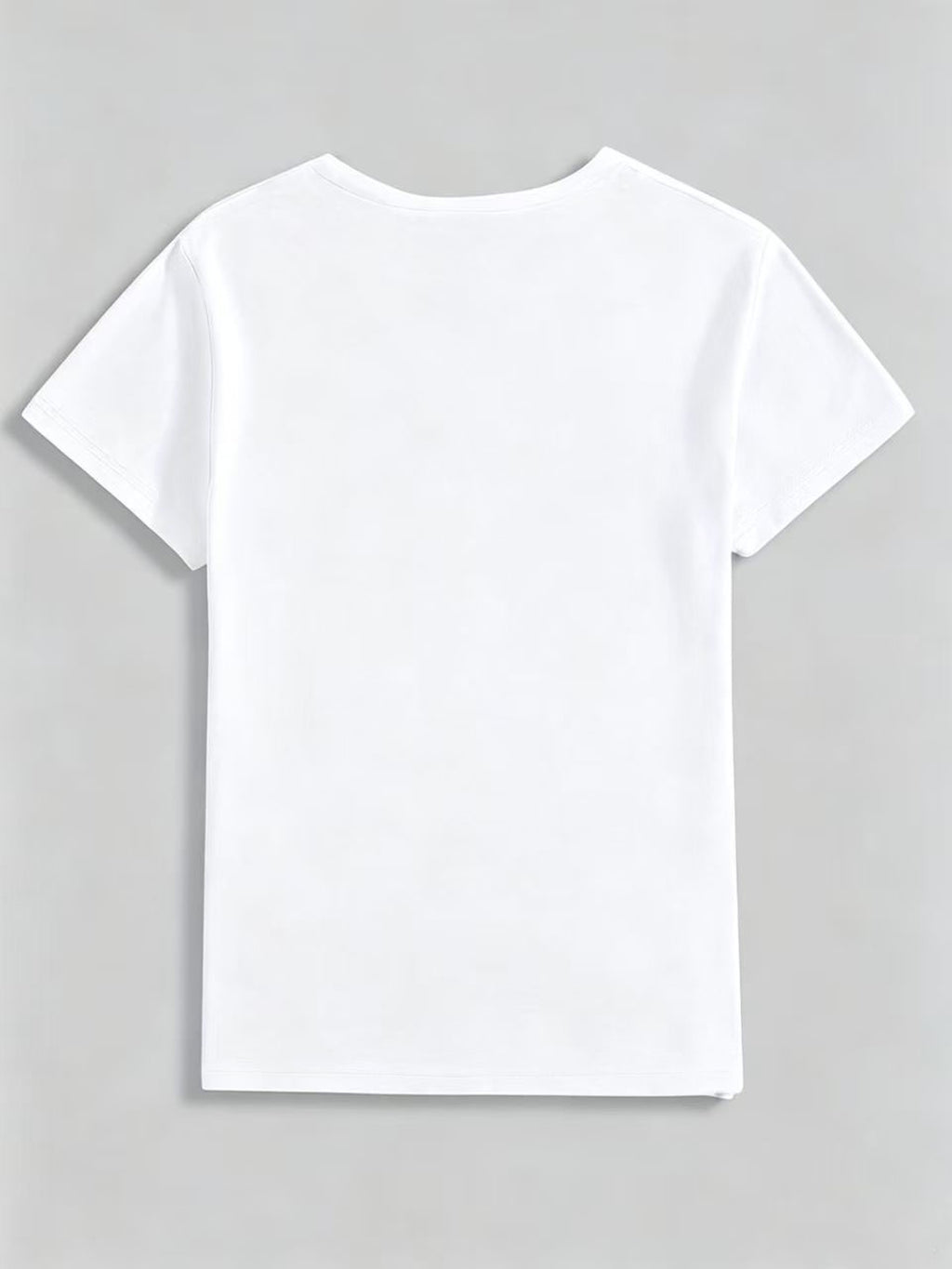 [Printed Design - Not Textured] Women'S White Trendy Coquette Heart Print T-Shirt, Elegant Graphic Design, Soft Casual Daily Top - White 5