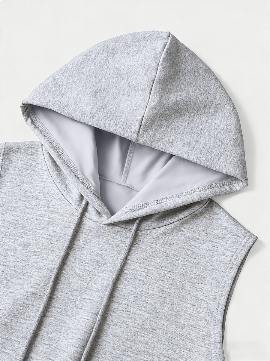 3pcs Men's Hooded Tank Tops, New Summer Style, Skin-Friendly and Breathable Fabric, Sleeveless Loose Fit for a Slimming Look, Versatile for Daily Fitness, Sports, and Streetwear, Essential for Men's Refreshing Summer Outfits - Gray+red+black