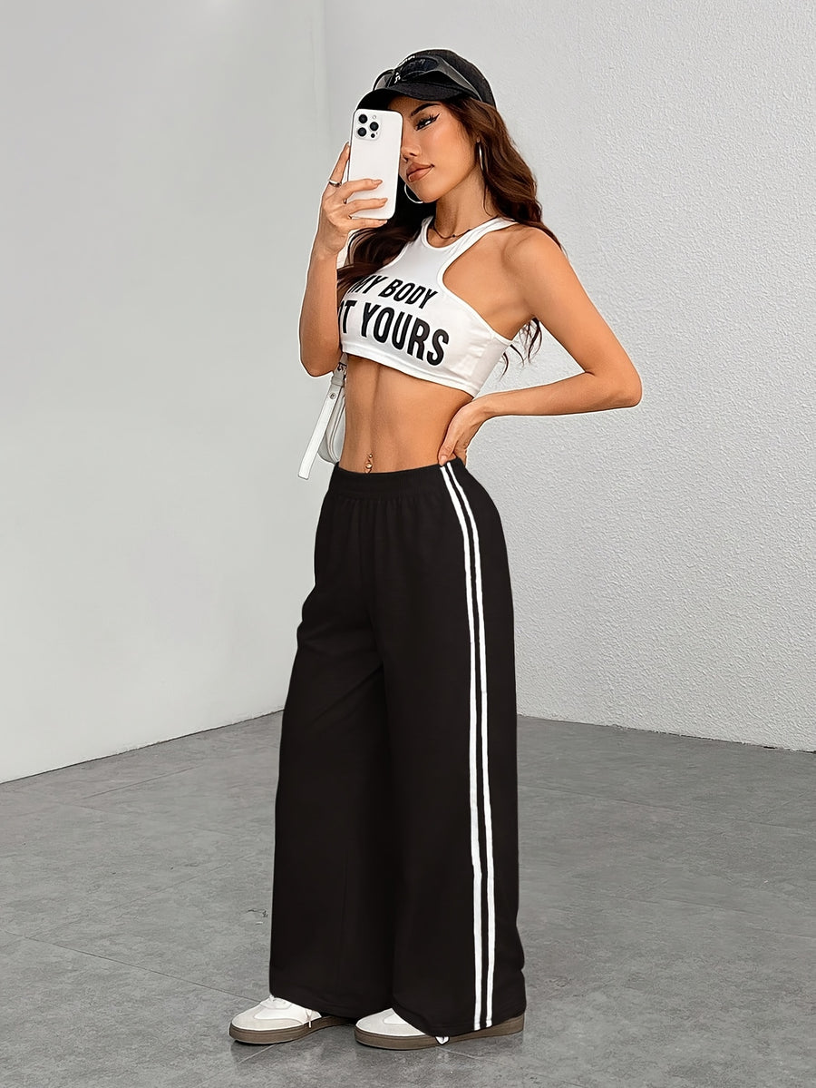 Women's European/American Style Winter Warmth Versatile Joggers - Solid Color Athletic Commuter Pants Suitable for Gym, Office & Casual Wear, Machine Washable Non- Pants for Year-Round Layering (No Transparency) - Black