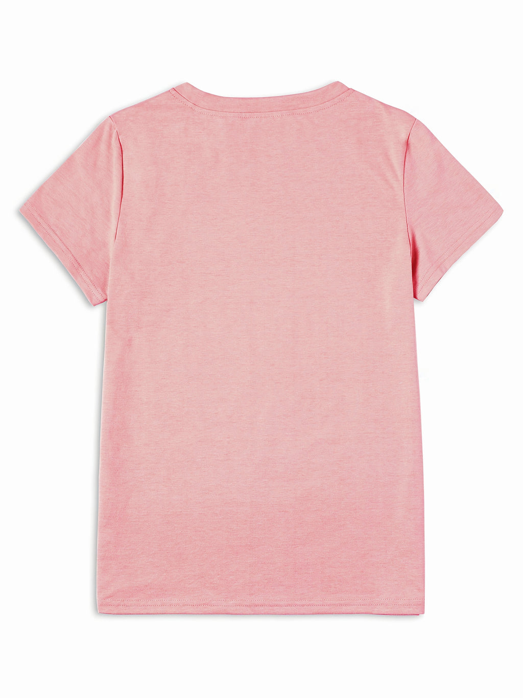Printed Design Casual Crew Neck T-Shirt, Spring/Summer Fashion Women's T-Shirt [Printed Design – Not Textured] - Pink