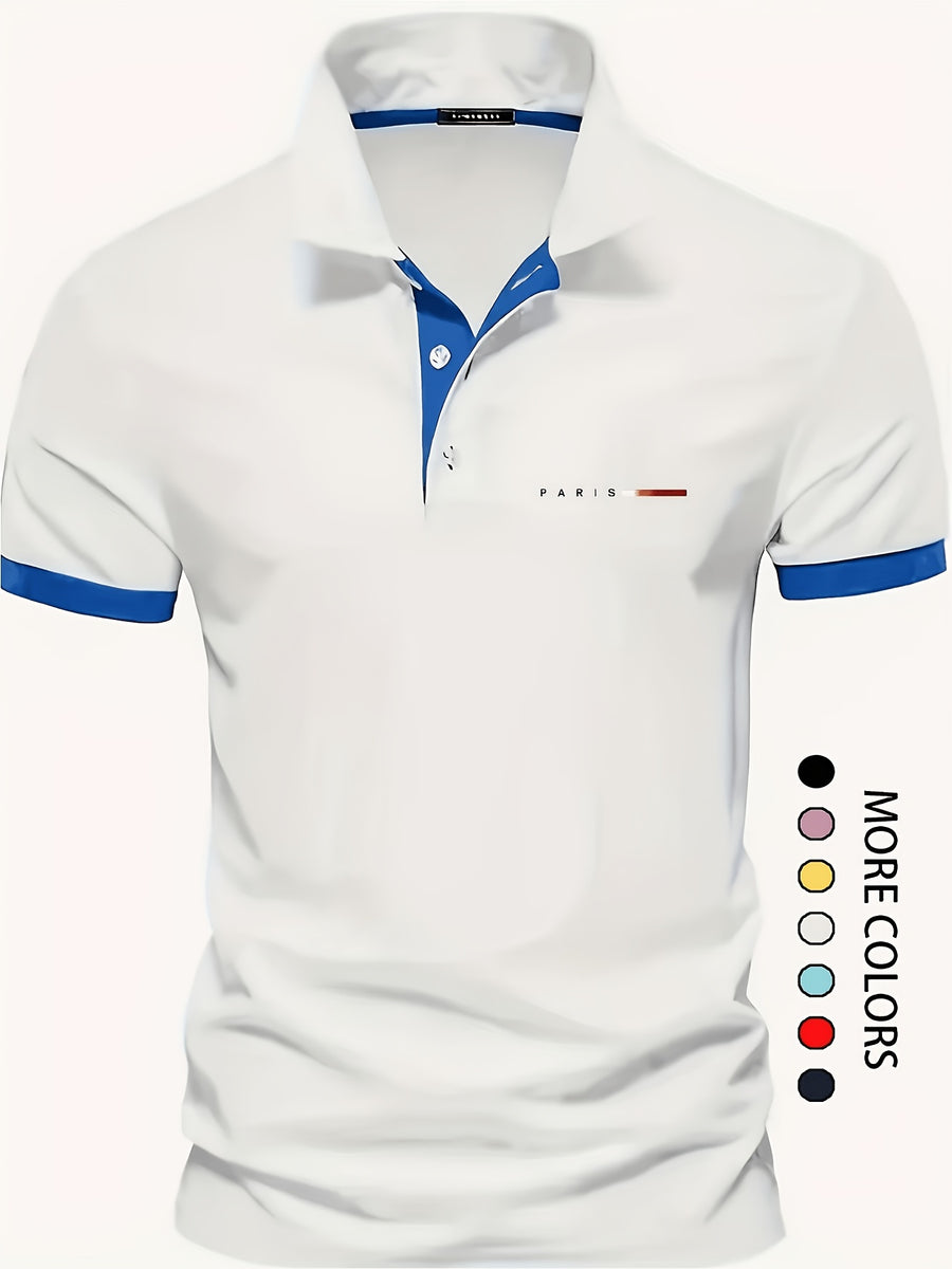 Men's Shirts, Men's Golf Shirts, Men's Short-sleeve T-shirts, the Top Choice for Summer Golf and Baseball - White