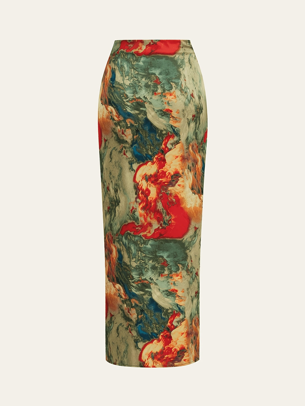 Printed Wrap Skirt - Green