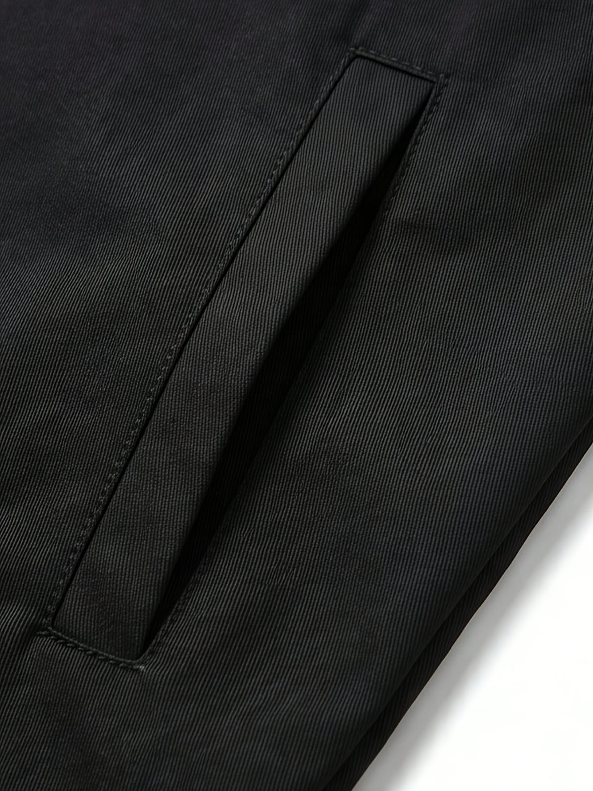 [Pearson OBM] Men'S Solid Color Long Sleeve Lapel Jacket Top - Black