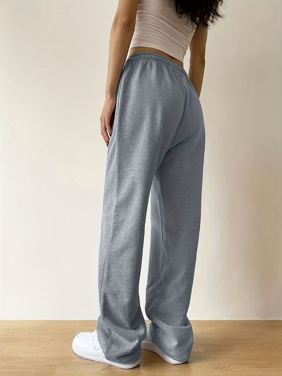 Autumn And Winter Beauty European And American Fashion Casual Trousers - Light Grey