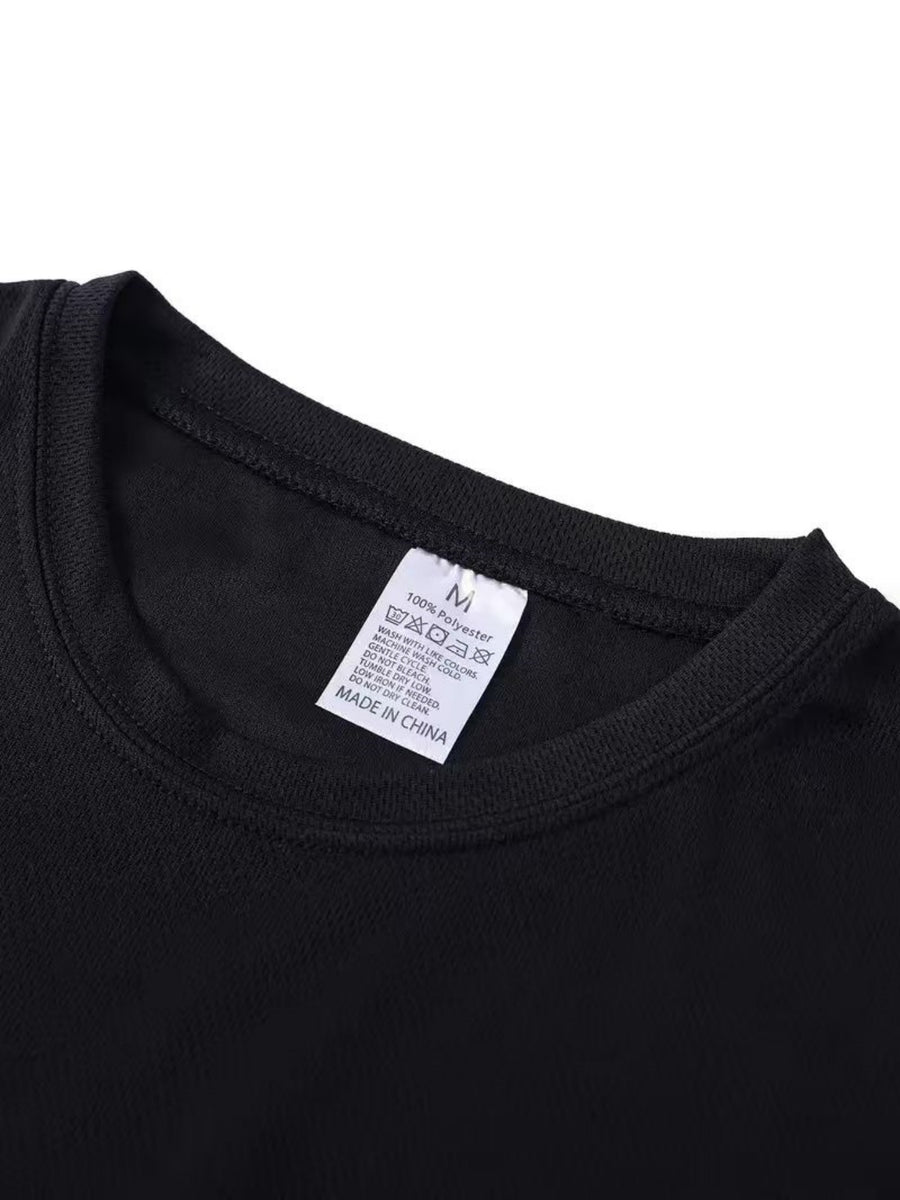 Men's Milano Luxe Logo T-Shirt - Lightweight 100% Polyester Crew Neck Short Sleeve Summer Top with Iconic Milano Print, Casual Streetwear Tee Suitable for Urban Fashion, Machine Washable Regular Fit for & -the- Style - Black