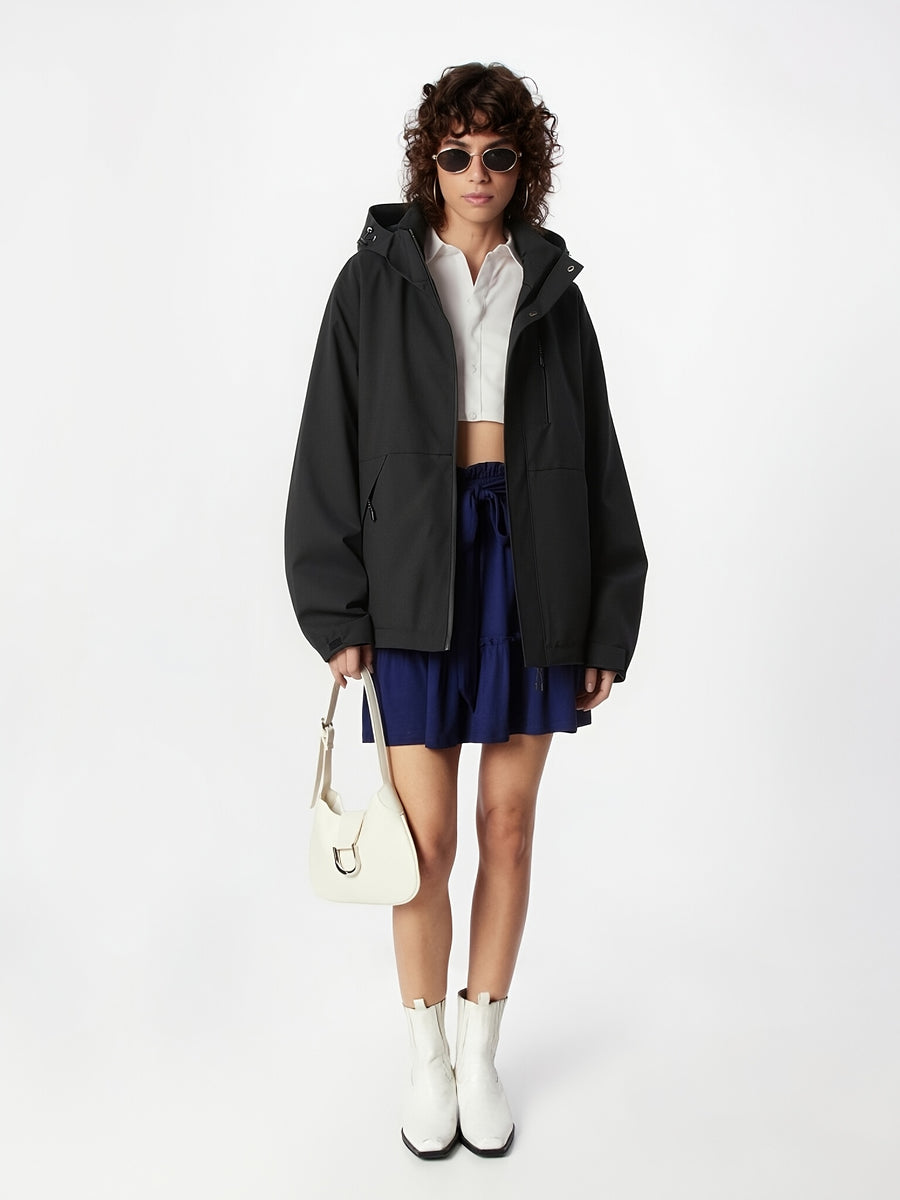 2026 Spring New Casual Hooded Jacket for Women - Black