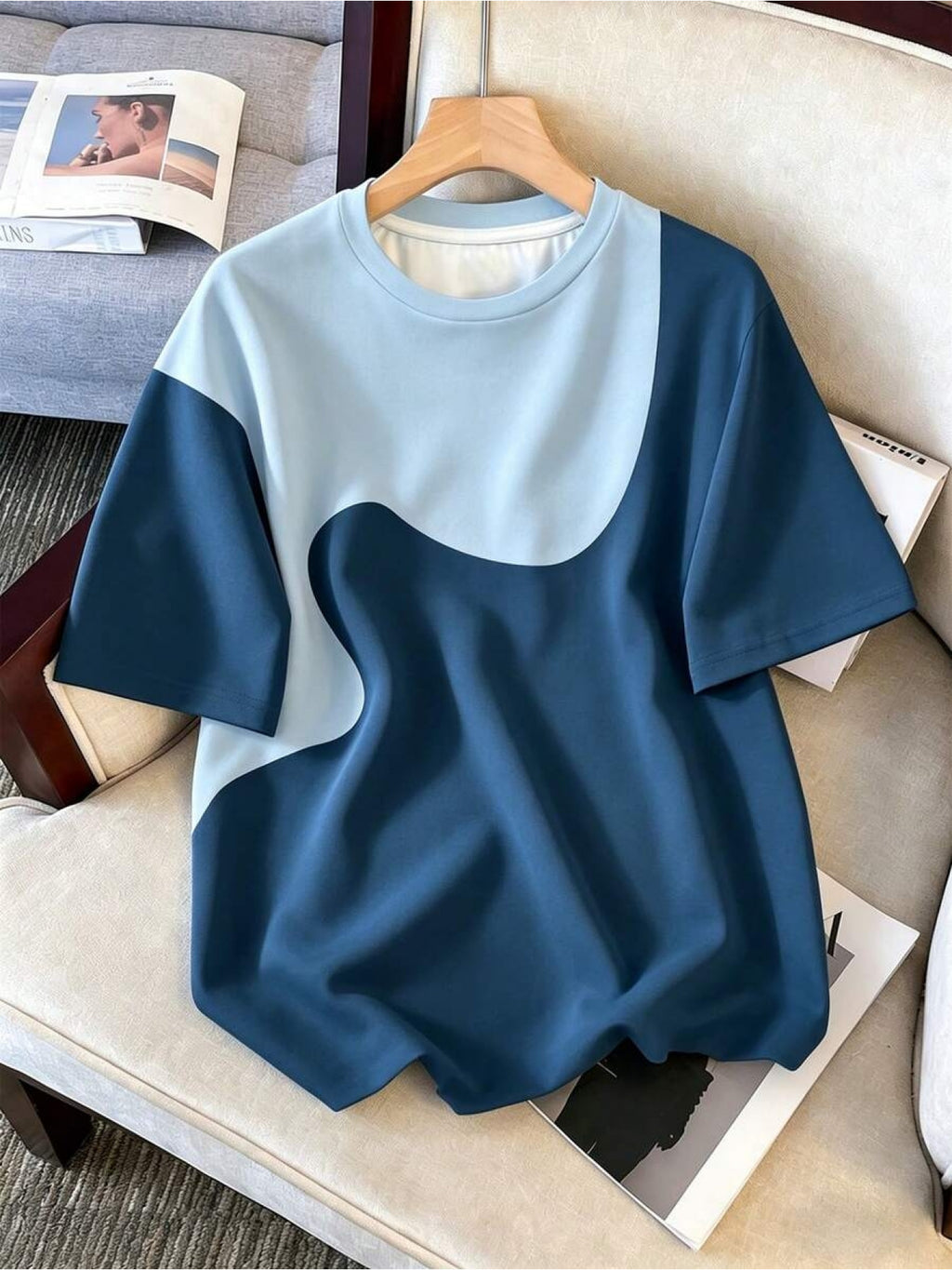 Men's Summer Fashion Casual Sporty Top with Unique Print Design - Multicolor 5