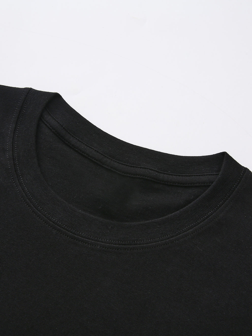 Men's New Style Pure Cotton Short Sleeve Crew Neck T-Shirt with "Ocean Call" Print, Suitable for Vacation, Leisure, Comfortable, Soft, Breathable, Summer Essential - Black