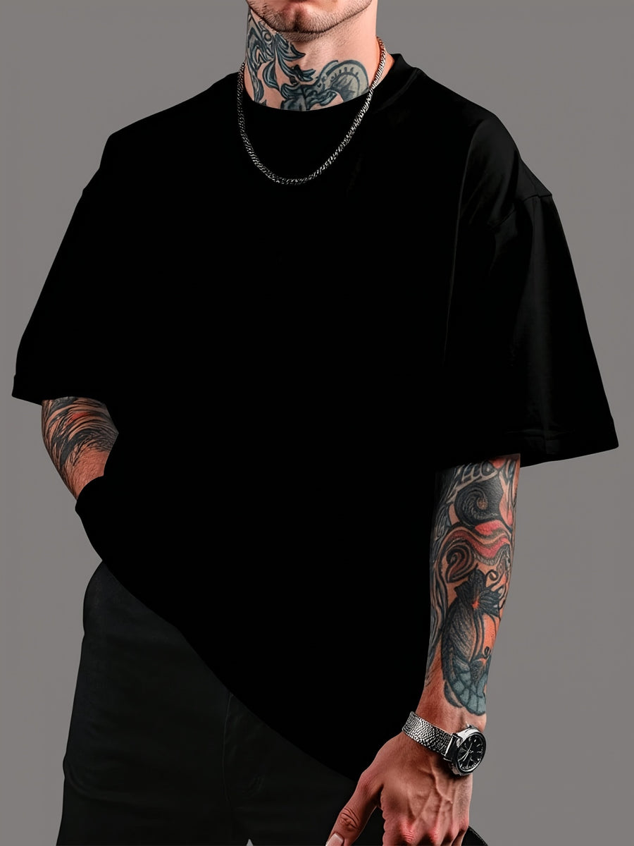 Men'S Round Neck Short Sleeve Shirt with Easy Solid Color Print, Suitable for Back to School Season, Basketball, Camping, Fitness, And Outdoor Activities. It Is a Must-Have Item for Sports Enthusiasts And a Gift for Family And Friends - Mixed Color 1