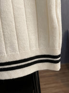 Men's Color-Block Striped Trim Vertical Ribbed Short-Sleeve Knit Shirt, Summer Slim Fit Crew Neck Fiber Fabric Touch Knit T-Shirt - Apricot