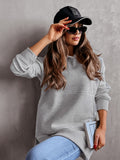 Solid Color Casual Hooded Sweatshirt - Light Grey