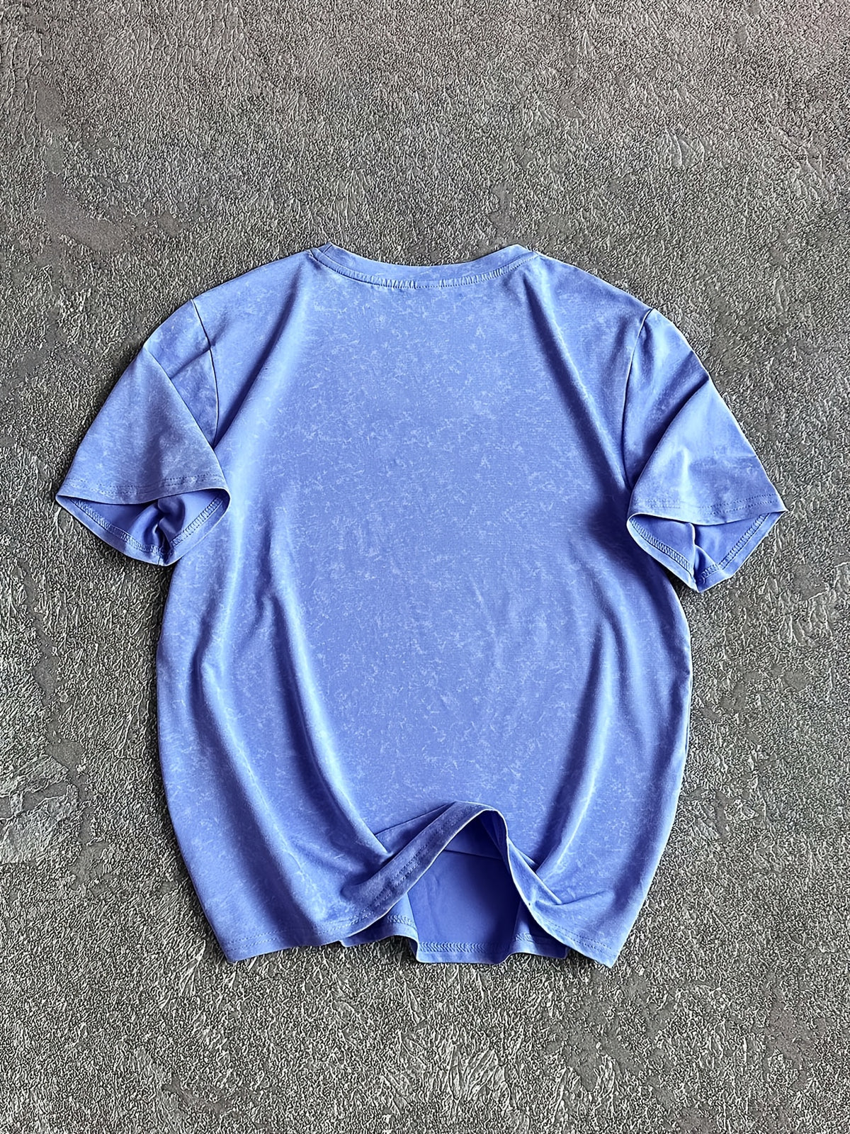 Men's Round-neck Graphic Print Short-sleeve T-shirt, Suitable for Summer Casual Sports - Royal Blue