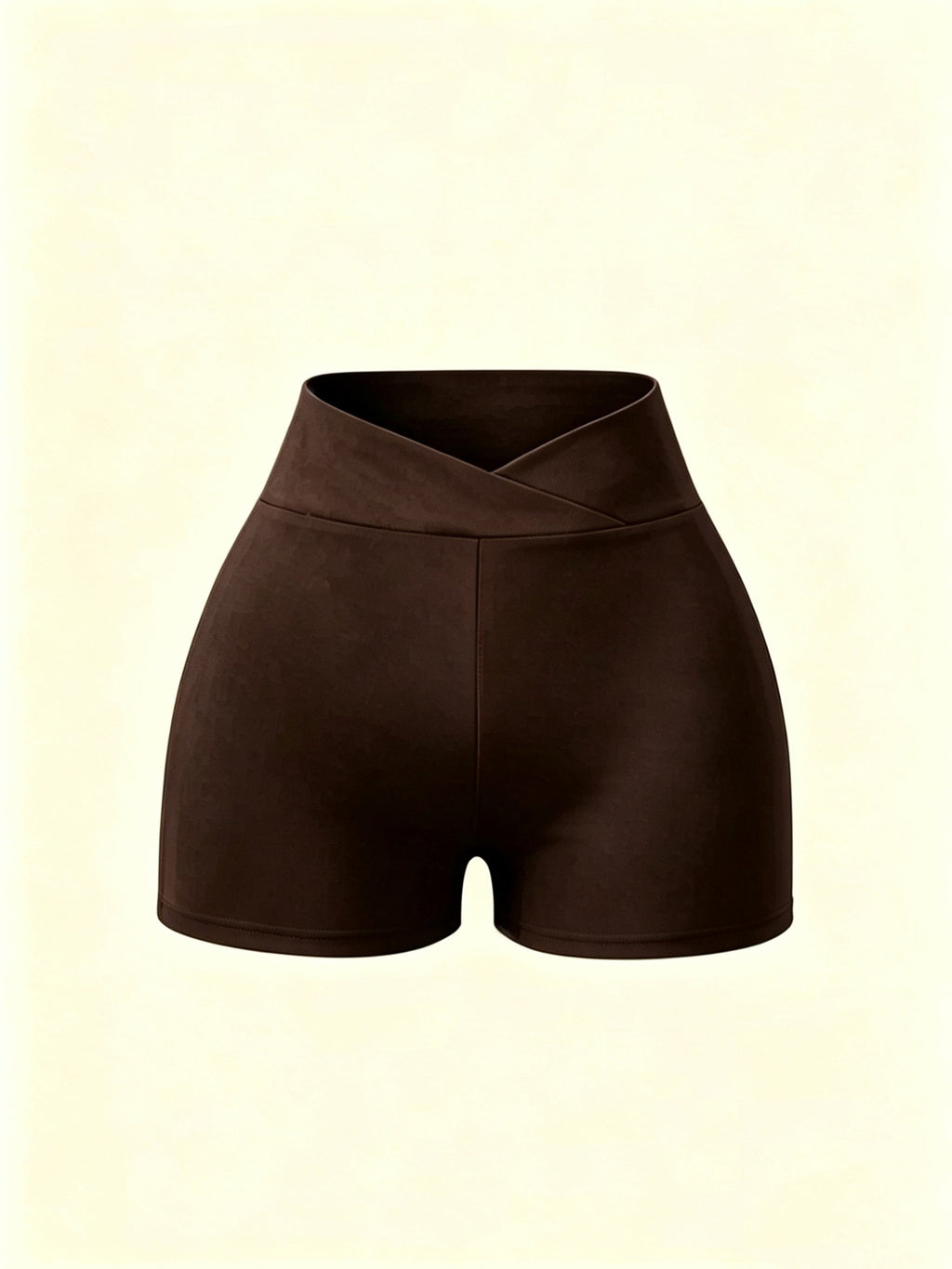 3pcs Summer Shorts: Cycling Shorts, Cross-Front Cropped Casual Pants, Stretchy Leggings, Sports Shorts, Elegant Women's Shorts - Black+Coffee+Grey