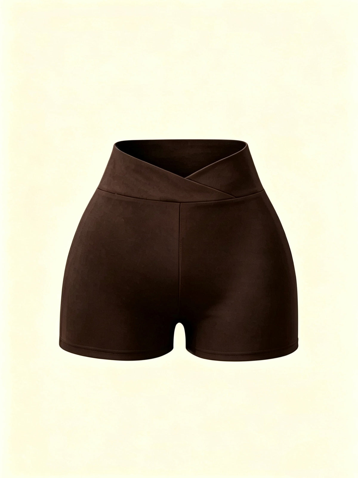 3pcs Summer Shorts: Cycling Shorts, Cross-Front Cropped Casual Pants, Stretchy Leggings, Sports Shorts, Elegant Women's Shorts - Black+Coffee+Grey