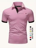 Men's Shirts, Men's Golf Shirts, Men's Short-sleeve T-shirts, the Top Choice for Summer Golf and Baseball - Pink Color