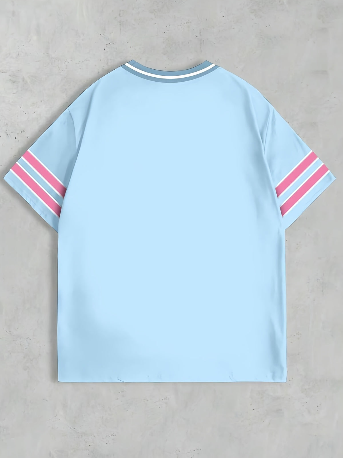 Plus Size - Plus Size - Women'S Round Neck Printed T-Shirt - Round Neck Casual Top - Lightweight T-Shirt, Suitable for All Seasons - Light Blue