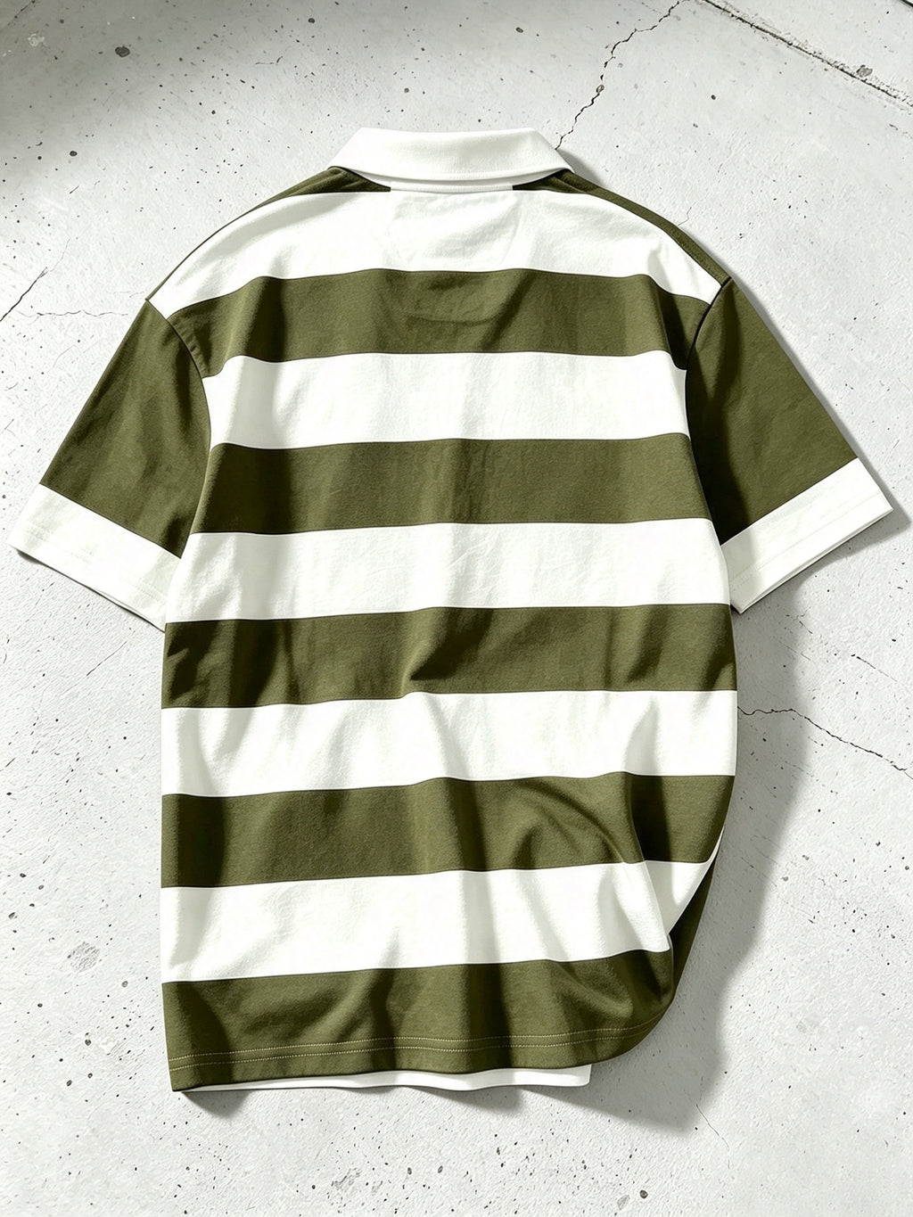 [Digital Print] Men'S Polo Shirt, Black And White Striped Print Short Sleeve Top, Lapel Style, American Casual Trendy Men'S Clothing, Multi-Color Selection - Mixed Color F