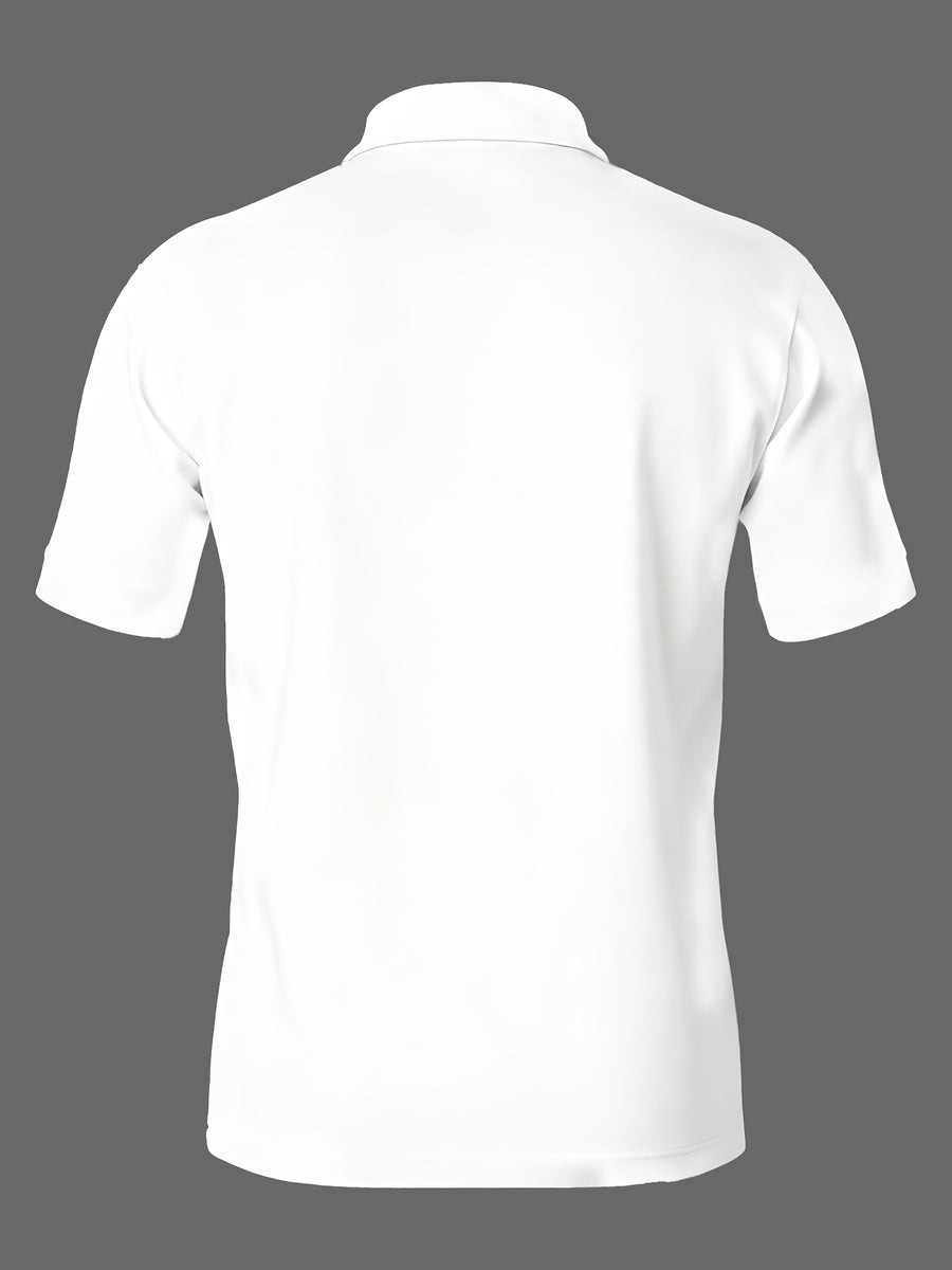 Men'S Exquisite Solid Color Polo Shirt 3pcs Set Multi-Pc Golf Casual Top - Grayish white navy