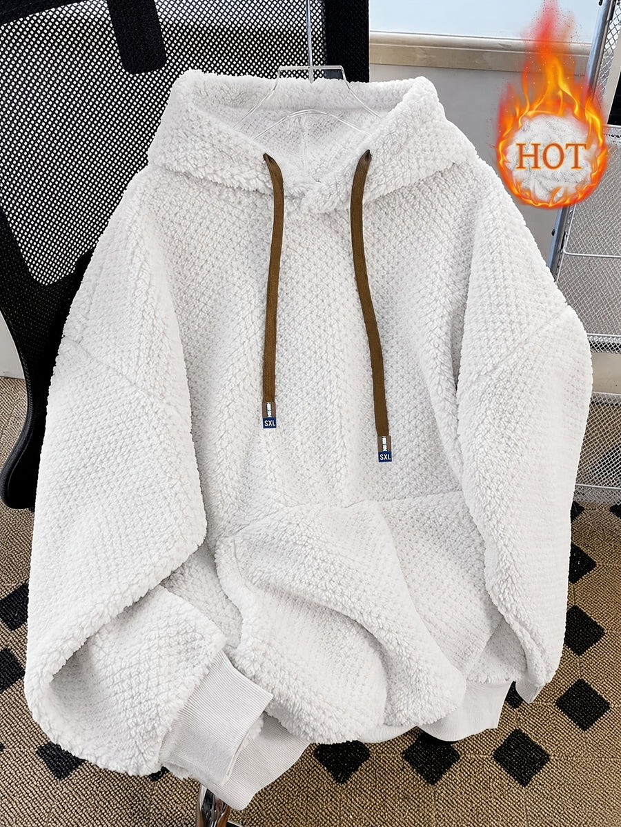 Autumn and Winter New Fleece Hoodie - White