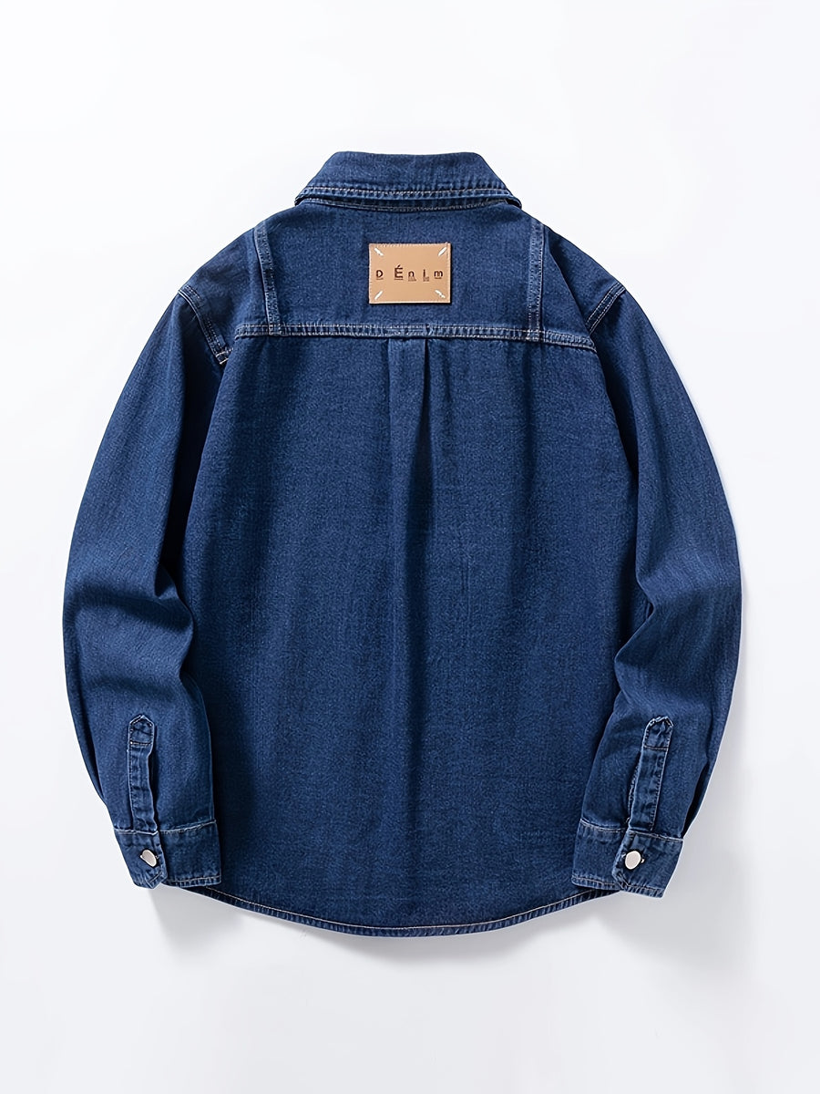 810# Men's Denim Shirt - Blue