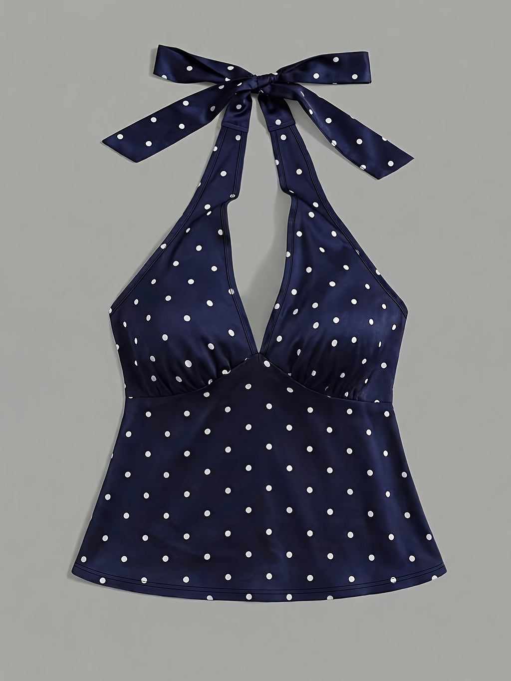 Women'S Elegant European And American Style White Polka Dot Thin Strap Cami Dress, Spring/Summer Wear - Mixed colors