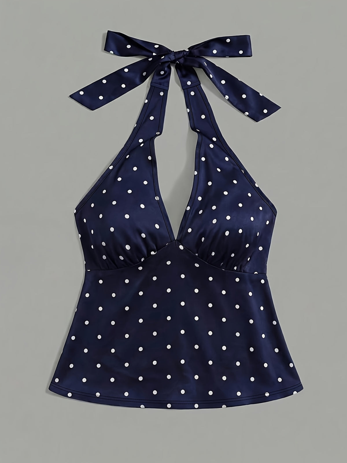 Women'S Elegant European And American Style White Polka Dot Thin Strap Cami Dress, Spring/Summer Wear - Mixed colors