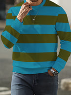 Men's Crew Neck Sweatshirt, Trendy Brand Fashion, Long Sleeve, Fall/Winter 2026, New Arrival, Premium Crew Neck Sweatshirt - Mixed colors