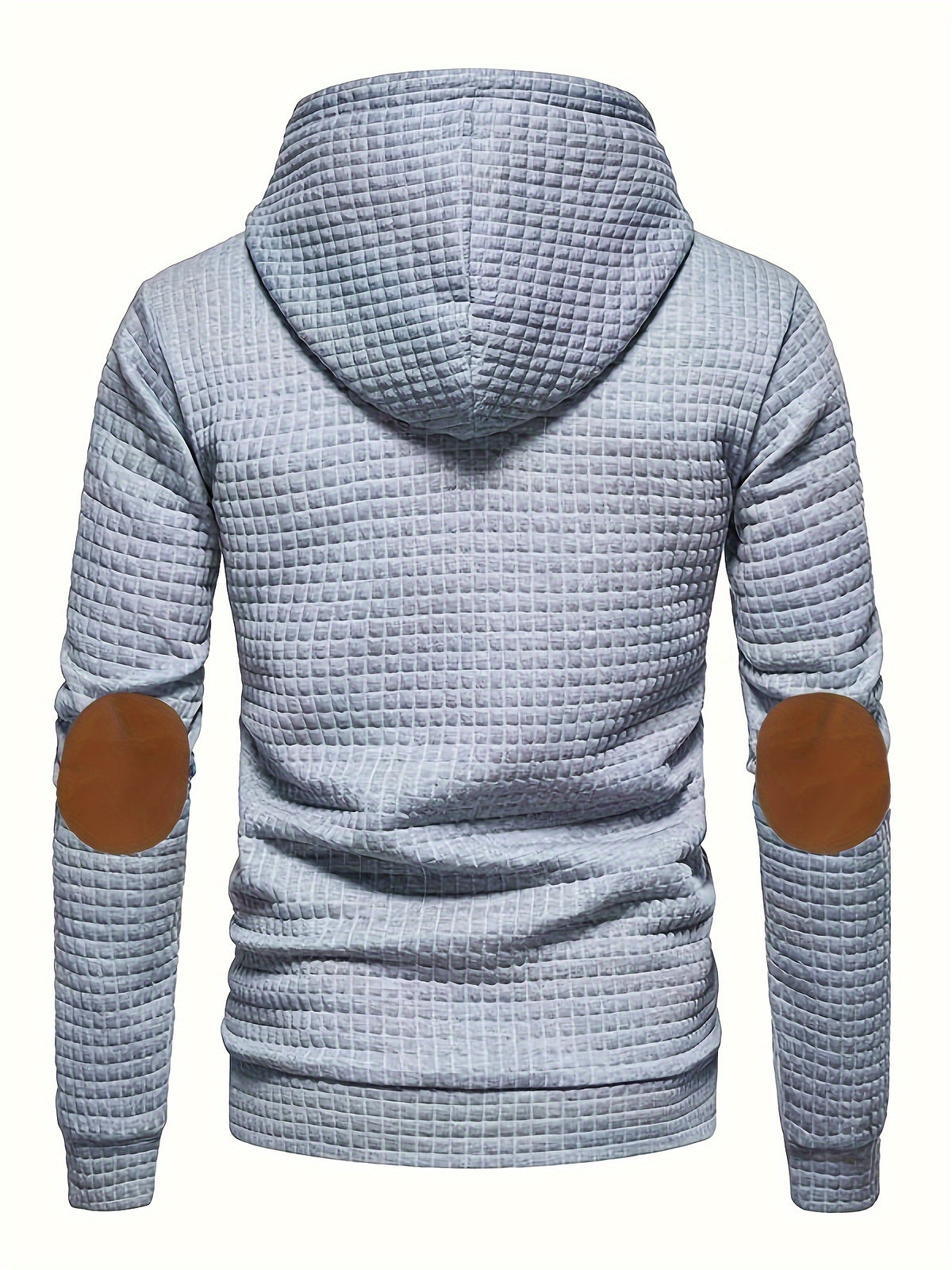 Pddzhaojun Small Checkered Three-Dimensional Hooded Sweatshirt, Autumn Essentials - Grey