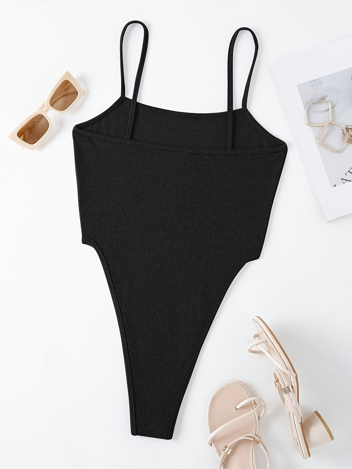 Mini Bodysuit for Women, Style - Black