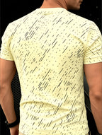 Black Twill Line Digital Printing T-Shirt, Minimalist Men'S Casual Short-Sleeved Shirt, Versatile Commuter Men'S Short-Sleeved T-Shirt, Cool And Breathable, Skin-Friendly And Comfortable, a Perfect Gift - Multicolor A