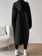 Women's Fashion Color Block Zip-Up Jacket - Black
