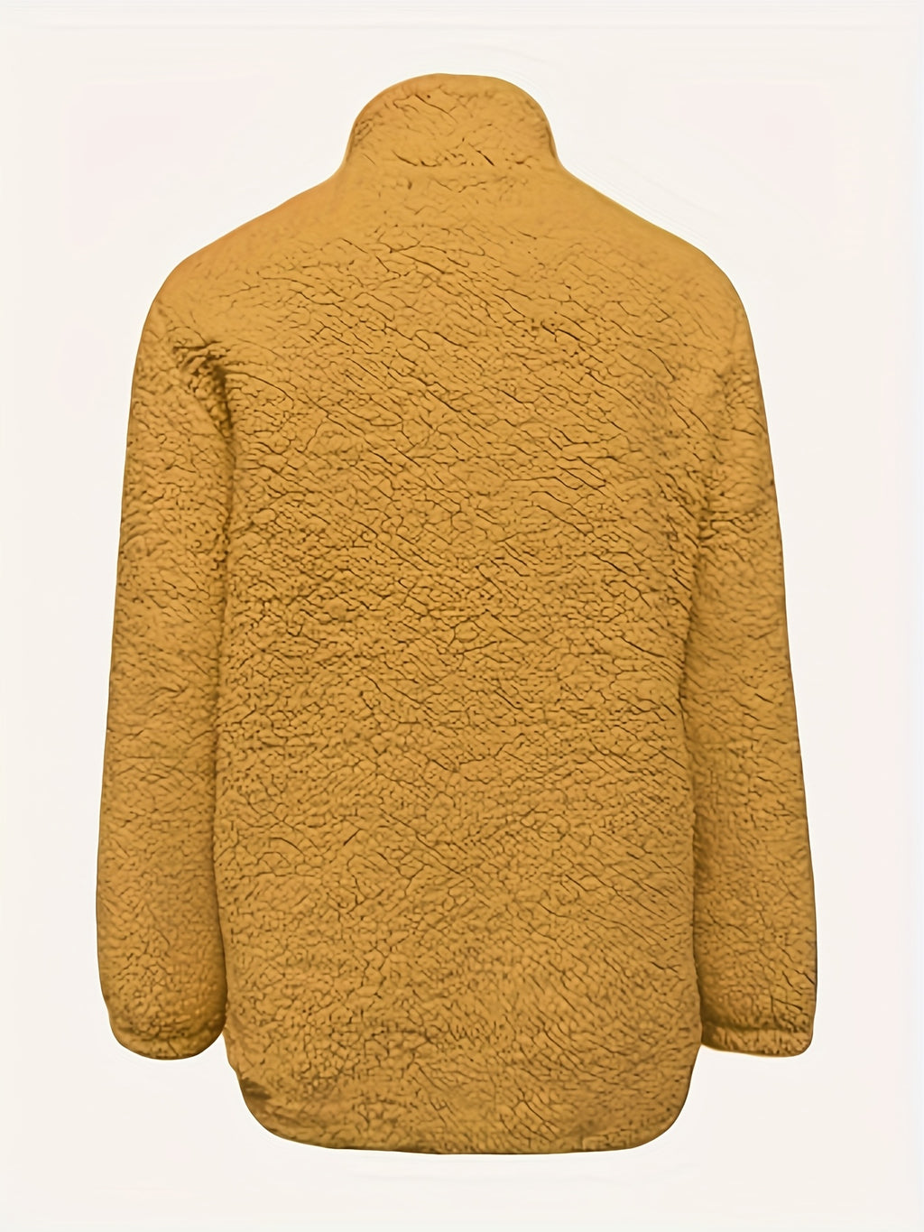 Women'S Faux Small Stand Collar Thick Jacket Coat - orange yellow
