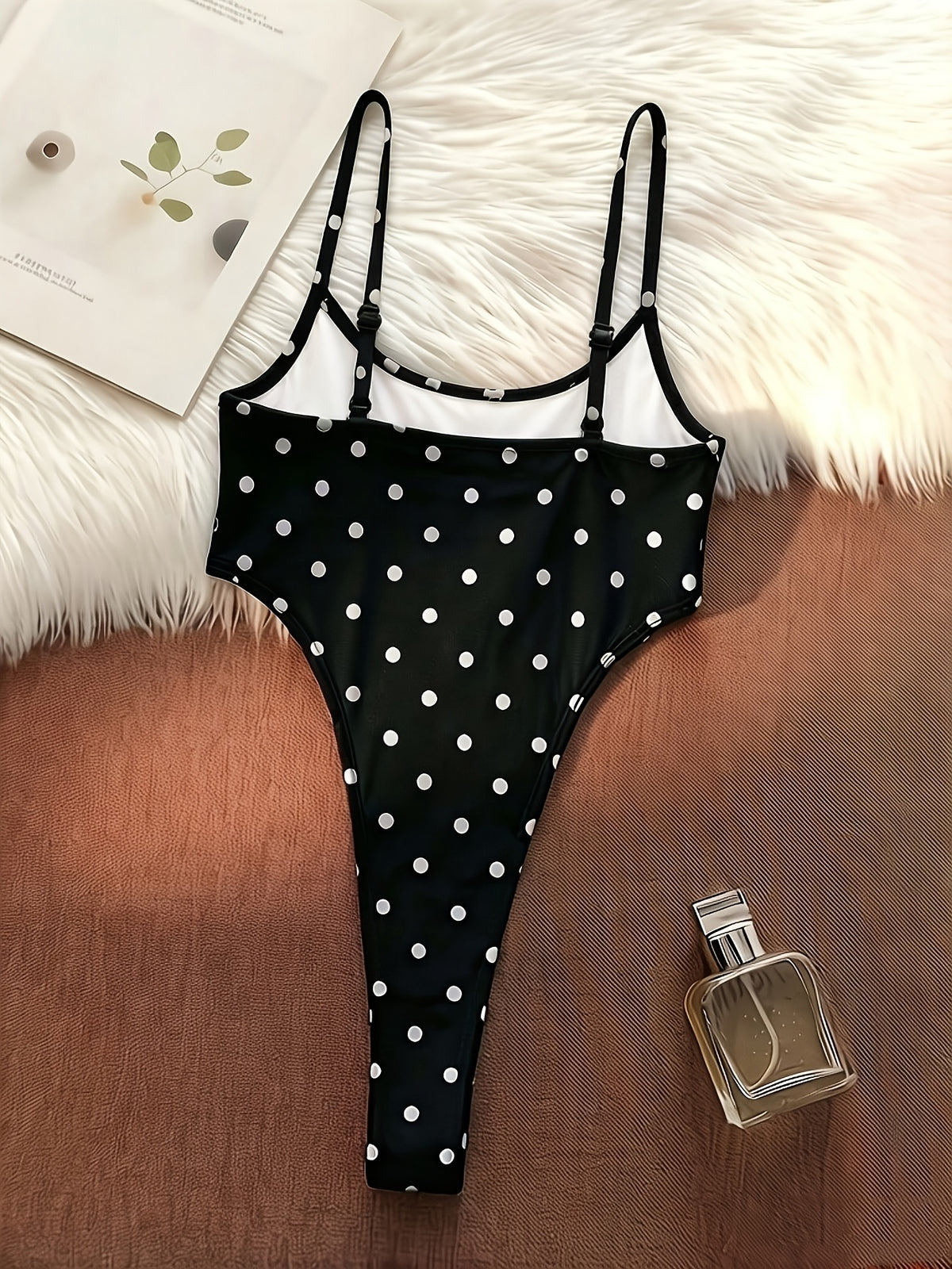 Women'S Fashion Bodycon Top, Adjustable Straps, Thin Strap Jumpsuit, Inner Wear Jumpsuit, Outer Wear, Stretchy Comfortable Breathable Fitted Women'S Clothing, Casual Outing, Date Party All-Match Outfit, Sleeveless Jumpsuit - Black And White