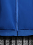 [Pearson OBM] Men'S Spring Autumn Casual Easy All-Match Outdoor Sports Jacket, Small Stand Collar Solid Color with Three Stripes, Side Seam Zipper Pockets, Elastic Cuffs And Hem Design, Full Zip Closure Coat, Suitable for Vacation, Sports - Blue