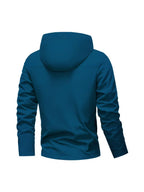 Men's Freedom Wings Windbreaker Jacket, Casual Windproof Outerwear, Casual Attire Men's Clothing Gift - Peacock Blue