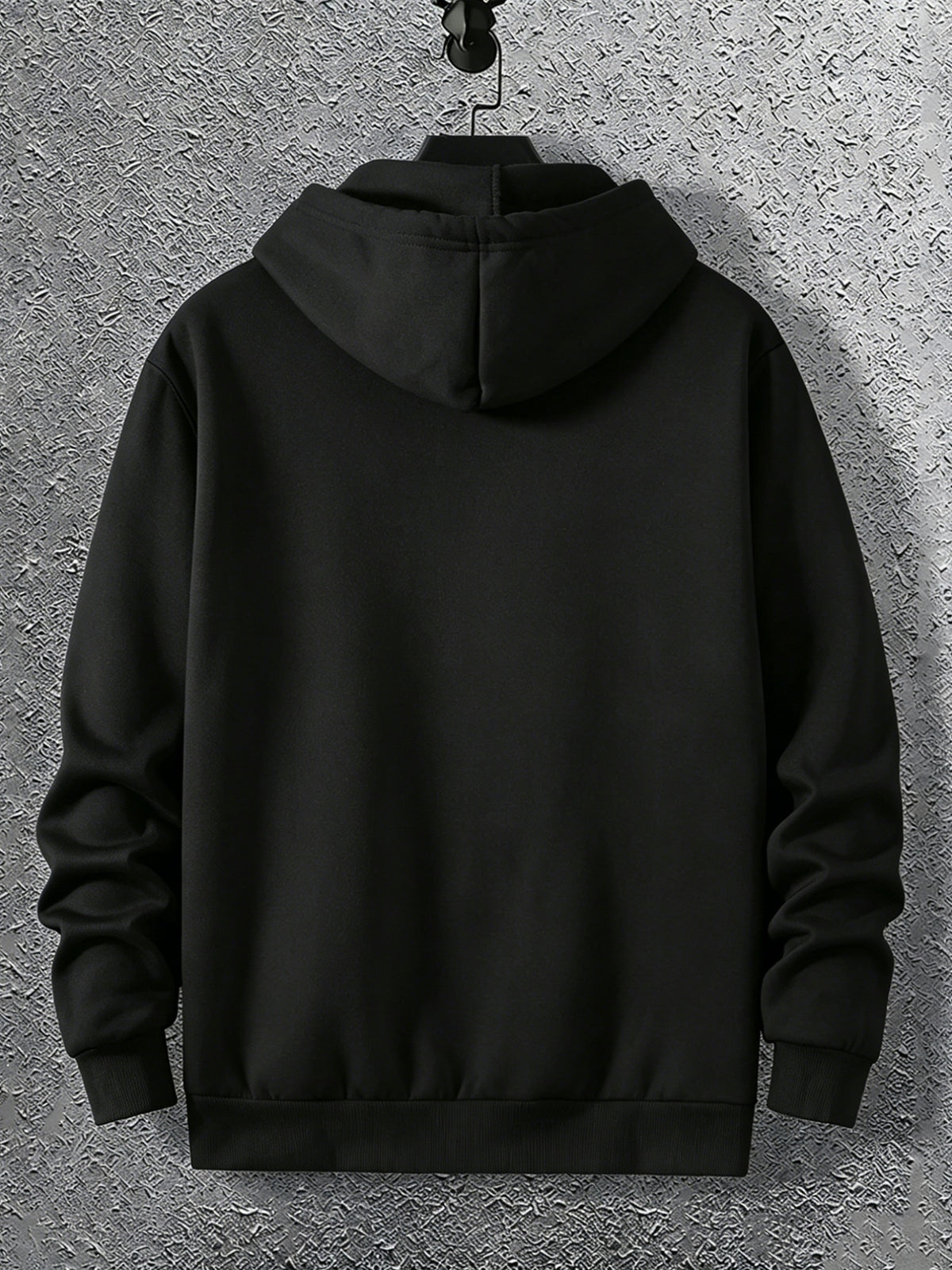 Warner Bros. Official Men's Autumn Hooded Sweatshirt, with Ribbed Cuffs, Breathable Polyester Fabric, Summer Beach Surfing Anime Print, Suitable for Casual and Sporty Outfits, Friend Gatherings, and Daily Shopping, Pocket Storage - Black