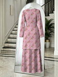 2pcs Women'S Middle Eastern Hot Style Muslim Robe Set, Easy Premium Non- Craft, Solid Color Minimalist Long Sleeve Long Dress 2pcs Set, Middle Eastern Traditional Islamic Attire, Suitable for Prayer And Fasting, Home Casual And Dignified Wear - Mixed colors