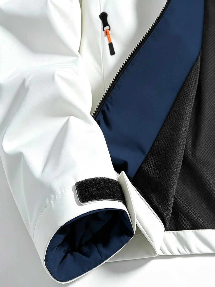2026 New Men'S Sports Jacket, Outdoor Climbing High Quality Comfortable Ski Wear, Novel Pocket Spell Color More Practical Design, Fashion Elements Design, Suitable for Spring And Autumn Wear, Commuter Necessary Sports Coat - White