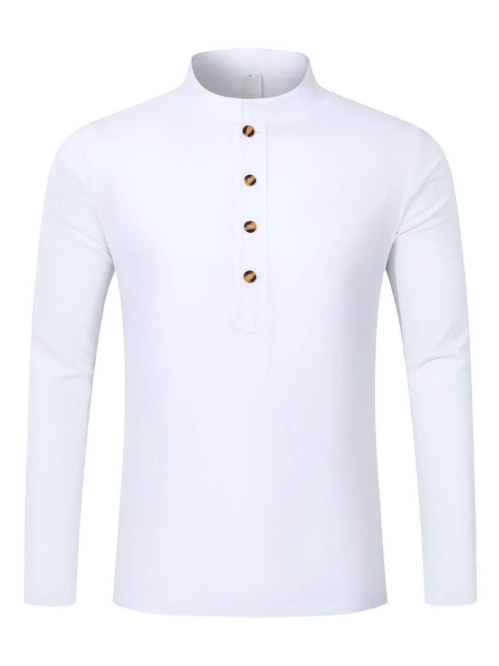 Men'S Fashion Autumn New Long Sleeve Shirt Loose Casual Solid Color Individualistic Shirt, New Season - White