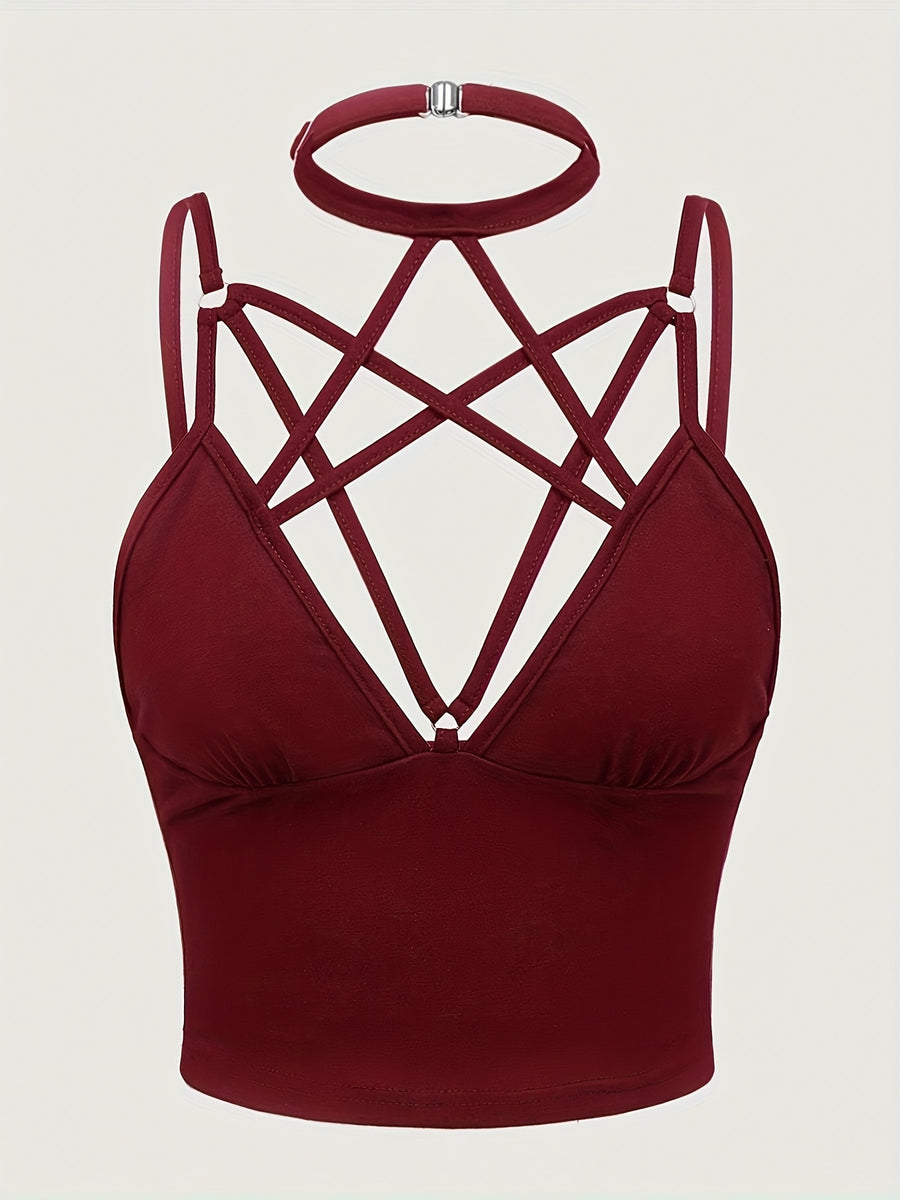 Fashion Strappy Cami - Burgundy