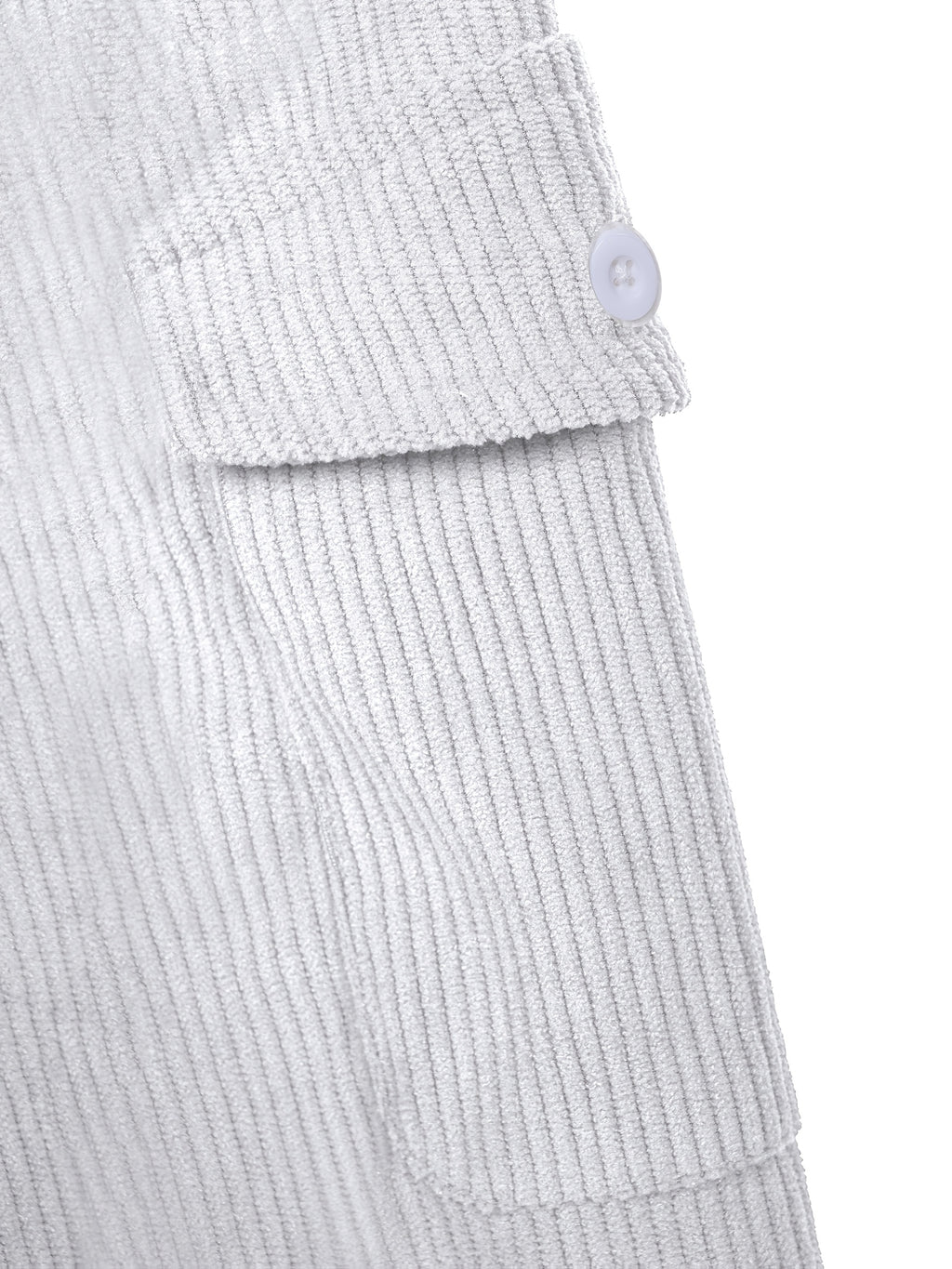 Christmas ! 1pc Men'S Corduroy Hooded Sweatshirt, Multi-Pocket Design, Retro Casual Style, Loose Fit, Ideal for Autumn/Winter Daily Outdoor Activities - White