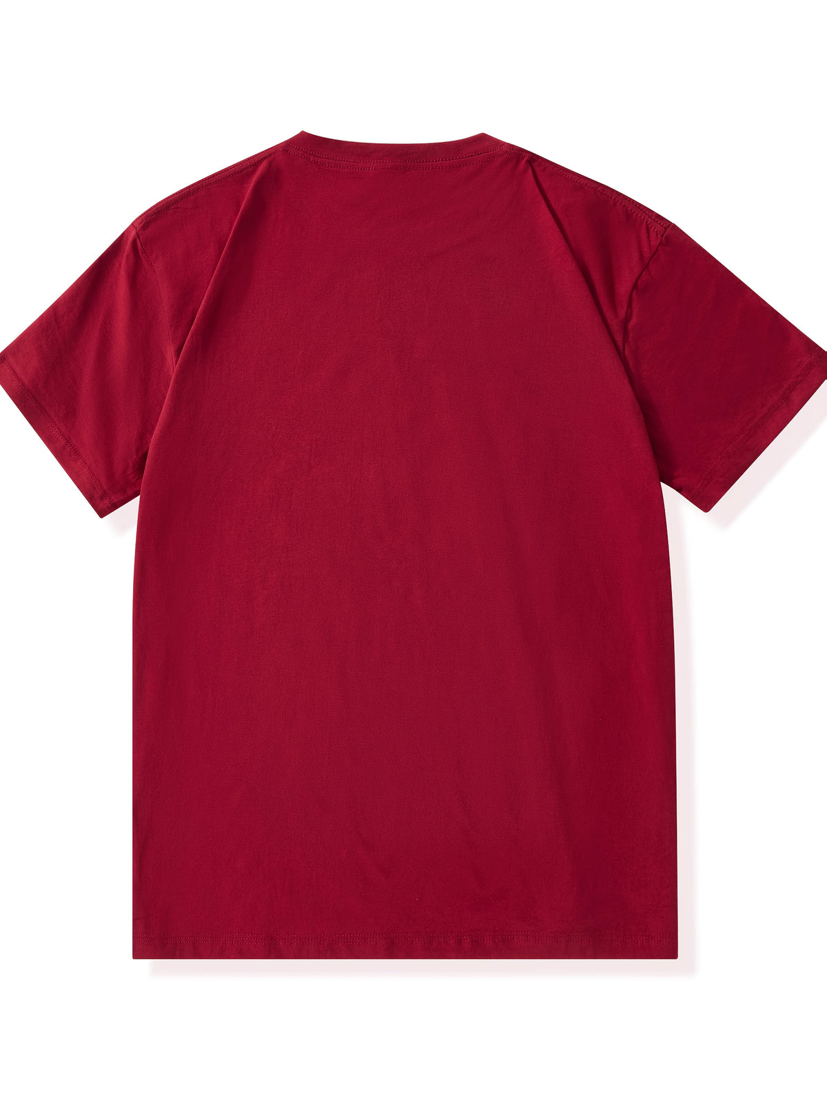 Men'S Original Parts Vintage Pattern Summer Casual Round Neck Short Sleeve T-Shirt - Deep Red