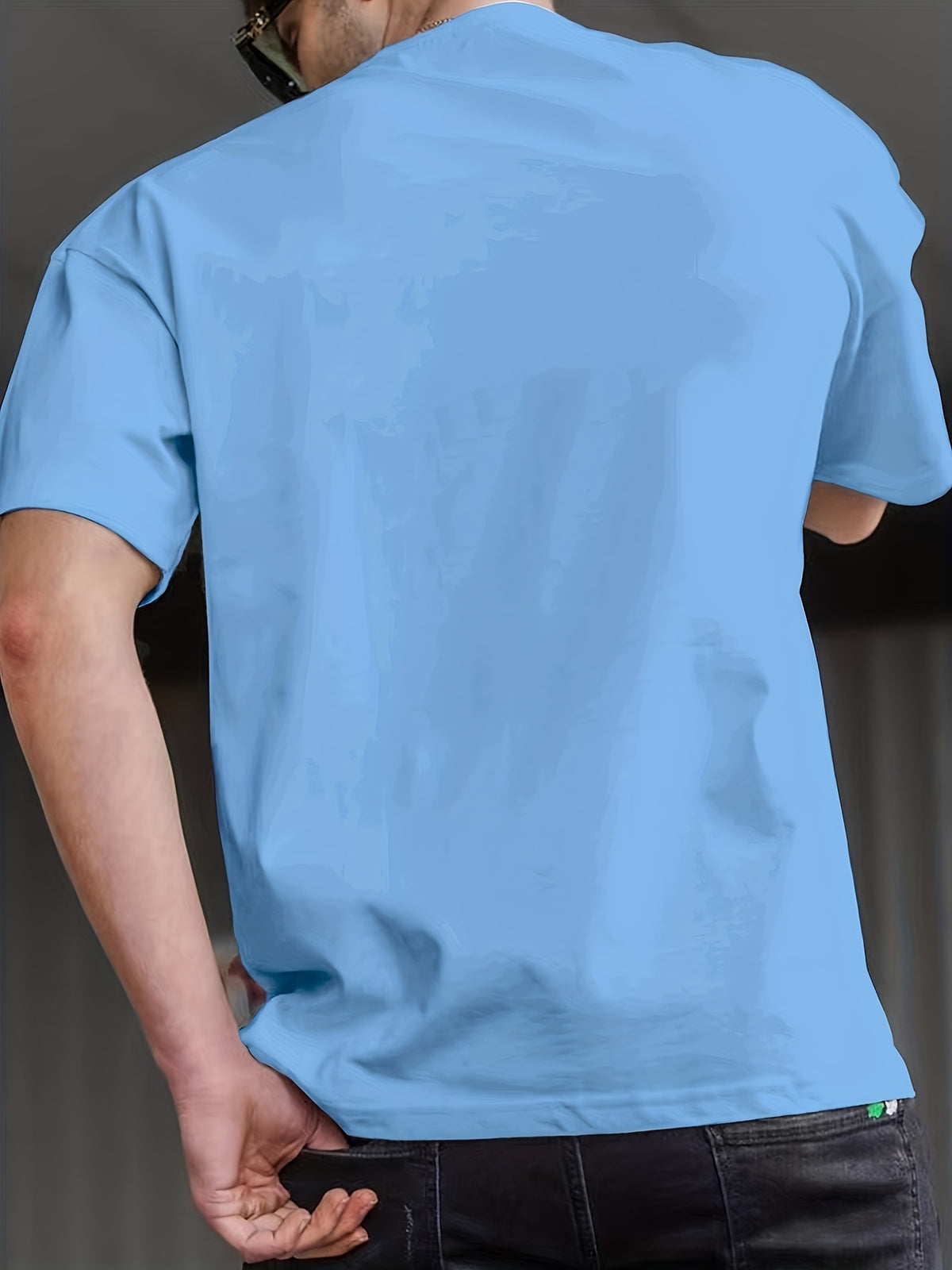 Men'S T-Shirt Abstract Picasso Art Print Casual Sport Daily Wear - Sky Blue