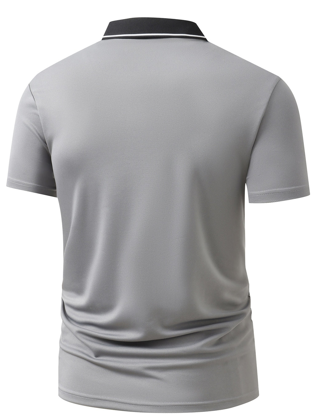 3pcs Set S20.32-2400.3 cmKING" Letter Logo New Men's Fashion Color-Block Quick-Dry Polo Shirt, Regular Fit Button Print, Golf Tennis Training Casual Sports Top - Gray+Navy Blue+Khaki